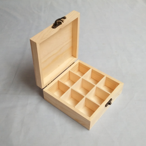 Đồng Bằng Thông Trà Túi Chủ Tổ Chức Bản Lề Nắp Gia Vị Lưu Trữ Container Đa-Chức Năng Trang Trí Hộp Gỗ Cho Rock, Pha Lê - Product Image 5