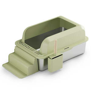 Caja de arena para gatos para interiores al por mayor, muebles de baño para mascotas, caja de arena para gatos de acero inoxidable de gran capacidad - Product Image 3
