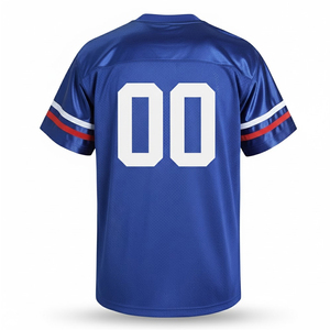 Maillots de football américain personnalisés de qualité supérieure 100% polyester respirant à manches courtes imprimés par sublimation écologiques - Product Image 3