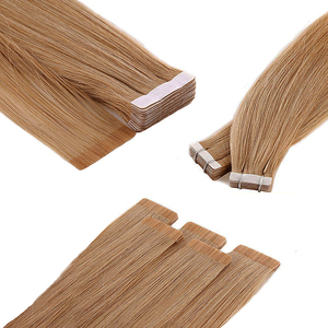 Estensioni per <span class=keywords><strong>capelli</strong></span> Jiffy Hair all'ingrosso con nastro largo, biondo chiaro, in vero capello umano, liscio, con nastro biadesivo, private label - Product Image 2