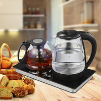 Bouilloire électrique en acier inoxydable poignée résistante à la chaleur 1.2L 1.5L 1.8L 2L grande capacité avec machine à infuser le thé