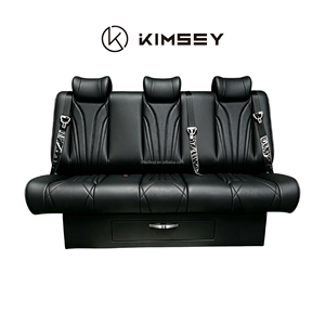 Sofá <span class=keywords><strong>Cama</strong></span> de Cuero Ajustable de Lujo KIMSEY de 3 Plazas para Ford Transit <span class=keywords><strong>T6</strong></span> T8 Tourneo - Product Image 1