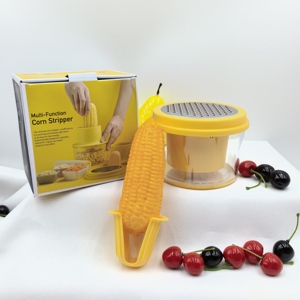 Outils de cuisine en acier inoxydable en gros, très demandés : Éplucheur et décortiqueur de maïs rotatif portable, design écologique pour légumes - Product Image 2