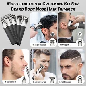 Cortadora de Pelo Eléctrica Profesional <span class=keywords><strong>para</strong></span> Hombre, Recortadora de <span class=keywords><strong>Barba</strong></span> Inalámbrica Ajustable, Máquina de Corte de Pelo Recargable <span class=keywords><strong>para</strong></span> Hombres - Product Image 3