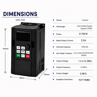 Variateur de fréquence monophasé AC Sulinkon 780 0.75 S1 15kW 220V avec contrôle vectoriel/sans capteur IP20