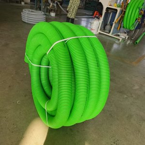 Hot bán dn75mm <span class=keywords><strong>HDPE</strong></span> đôi tường sóng ống thông gió 50m dài linh hoạt áp lực cao Made PC cỏ màu xanh lá cây màu - Product Image 6