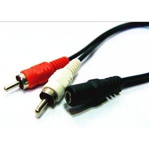 สายสัญญาณเสียง 3.5 มม. ตัวเมีย ต่อ 2 สาย RCA ตัวผู้ หุ้มฉนวน PVC สำหรับเชื่อมต่อเสียง - Product Image 2