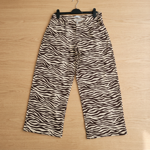 Jean Zebra Camouflage Délavé Taille Basse Coupe Ample Jambe Large Style Vintage Streetwear Grunge Denim 1 Pièce Personnalisé OEM - Product Image 3