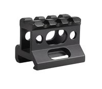 Support de montage Riser Tactique Extérieur en Alliage d'Aluminium, Hauteur 1 pouce, pour Rail de 20mm, 3 Fentes, Accessoires de Montage de Lunette pour la Chasse