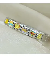 Hapiship 2024 nuevas mujeres Hey Goals Love No Bad Vibes 9mm pulsera de acero inoxidable italiano encanto pulsera enlaces DJ1154
