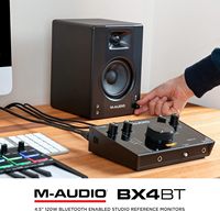 M-AUDIO BX4BT Altavoces Inalámbricos de 45 Pulgadas para Monitores de Estudio y PC con Software de Producción Musical