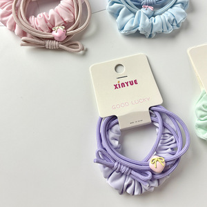 Juego de Lazos para el Cabello Xinyue, Bandas Elásticas de Nailon para Cola de Caballo, Rosa, Azul, Morado, Verde, Paquete de 3, Uso Diario, Alta Elasticidad - Product Image 2