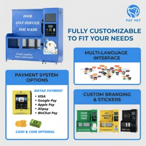 Kiosco de Lavado de Perros de Acero Inoxidable Comercial Personalizable OEM con Sistema de Pago NAYAX - Product Image 2