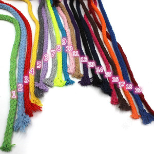 XIAOCHEN cordon de <span class=keywords><strong>coton</strong></span> macramé naturel personnalisé cordon corde plate laisse <span class=keywords><strong>5mm</strong></span> - Product Image 3