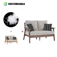 MEISEN M420-835 Modernes Outdoor HDPE Langlebiges Sofa für Terrasse, Balkon, Freiluftbereich, Wasserdicht, UV-Beständig, Hotel, B&B, Gartenmöbel