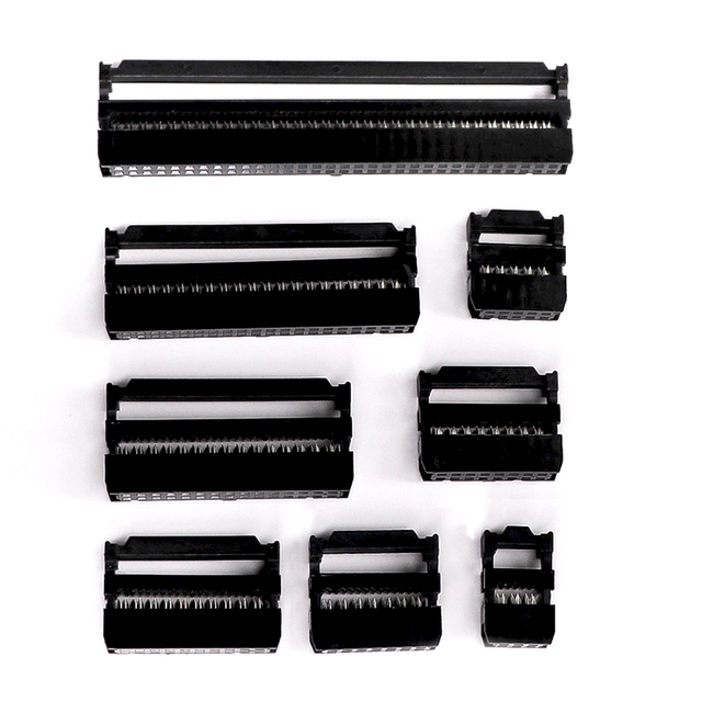 6 8 10 14 16 20 24 26 30 40 60 64 Pin 2.54mm Pitch Idc Connector 1.27mm Pitch Grey Flat Cable Assembly Ribbon Cable Plug/Socket