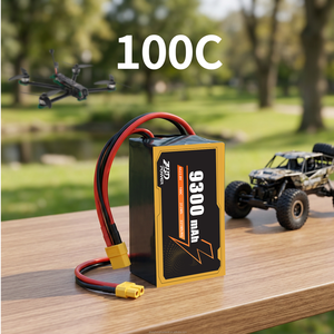 Batería Lipo para Dron FPV 6S 22.8V 9300mAh 100C <span class=keywords><strong>de</strong></span> Alta Tasa <span class=keywords><strong>de</strong></span> Descarga y Alta Capacidad para Drones FPV <span class=keywords><strong>de</strong></span> 6 Pulgadas y Coches <span class=keywords><strong>de</strong></span> Juguete RC - Product Image 1