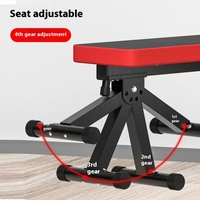 Banc de musculation pliable et portable en métal multi-positions pour usage en salle de sport intérieure avec fonctions de sécurité et exercices de développé couché