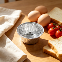 Gobelet à œufs rond en aluminium argenté, bol en aluminium pour la cuisson