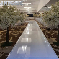 Planchers de danse en contreplaqué blanc T Walk Aisle 4 x 4, planchers de danse en bois, décoration et fournitures pour mariage