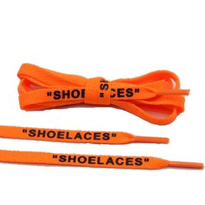 도매 사용자 정의 평면 실크 스크린 인쇄 신발 끈 8mm 폭 개인화 된 텍스트 로고 인쇄 신발 끈 - Product Image 6