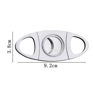 WELLFLYER CICU-046 Personalized <strong>Cigar</strong> Accessories Stainless Steel Double Blade <strong>Cigar</strong> Scissors <strong>Cutter</strong> <strong>Cigar</strong> Sets with Custom logo - Product Image 4