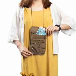 Pochette de voyage mince à la mode portefeuille de cou de blocage en nylon antivol pratique avec porte-passeport et organisateur de carte d'identité - Product Image 5