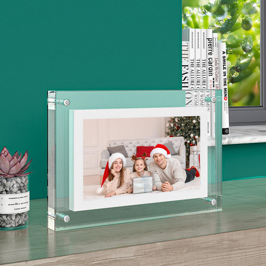 Wholesale 4 Inch Art NFT Video Unlimited Objects Transparent Acrylic Digital Photo Frame Display