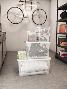 Hot Selling PP Plastic Injection Rectangle Storage <b>Box</b> Handle Classic Sustainable Clothing Organizer <b>Book</b> Organization 50L - Product Image 6