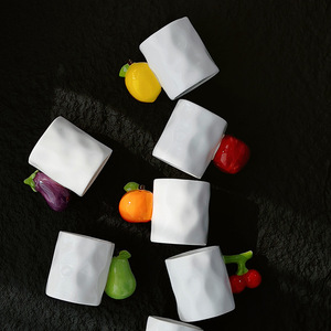 New Product Handmade 3D Fruit Ceramic Coffee Cup Cute Apple Banana Mug Unique Gift Mug for Birthday - Product Image 6