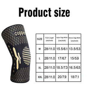 Genouillère de sport à compression avec ions de cuivre, respirante, pour le basketball, le cyclisme, la randonnée, équipement de protection unisexe JBYK-1369 - Product Image 5