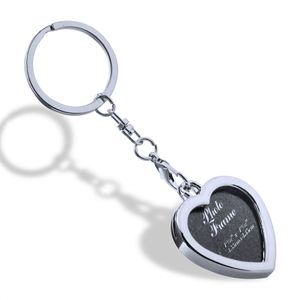 Wholesale Customized Engraved Logo Zinc Alloy Durable Heart Square Photo Letter Guangdong Keychain - Product Image 2