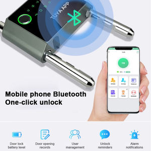 Serrure intelligente en <span class=keywords><strong>U</strong></span> pour porte coulissante en verre, avec empreinte digitale, en alliage d'aluminium, automatique, électronique, avec clavier à code - Product Image 4