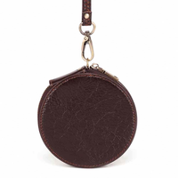 Porte-monnaie en cuir PU personnalisé pour femme, porte-cartes, mini pochette à fermeture éclair, pochette de poignet, style antivol compact pour ranger l'argent