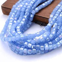 Perles intercalaires en vrac en verre et en cristal facetté coloré pour la fabrication de bijoux, vente en gros