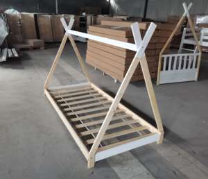 <span class=keywords><strong>Lit</strong></span> <span class=keywords><strong>tipi</strong></span> en bois moderne, taille double, <span class=keywords><strong>lit</strong></span> <span class=keywords><strong>au</strong></span> <span class=keywords><strong>sol</strong></span> pour enfants, Montessori, bois de pin massif, meubles de chambre durables pour garçons, filles, adolescents - Product Image 6