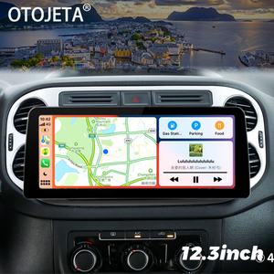 Lecteur vidéo de voiture Android 13 avec écran de 12,3 pouces, autoradio 2Din, stéréo pour Volkswagen Tiguan 2006 - 2016, GPS, multimédia, Carplay, unité principale - Product Image 1