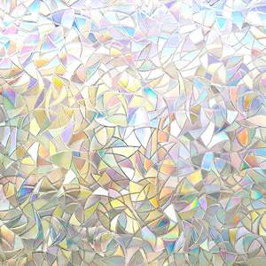 Precio de fábrica, pegatina de película de privacidad para ventana de arcoíris, efecto de vidriera, decoraciones de ventana adhesivas estáticas no adhesivas para la venta - Product Image 2