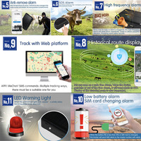 Traqueur GPS de vache animale avec énergie solaire V34 9000mAh longue veille traqueur GPS de cheval de chameau de mouton imperméable à l'eau en temps réel