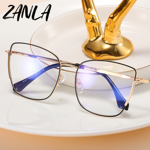 Reotro <span class=keywords><strong>Cateye</strong></span> tùy biến kính theo toa phụ nữ ánh sáng màu xanh Kính mắt nữ thời trang Kính khung UV400 kính - Product Image 1