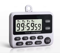 Timer Digital harga pabrik dengan jam Alarm 4 saluran untuk peralatan pengukuran & analisis untuk kelas Lab dapur