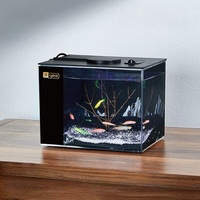 Kit d'aquarium tout-en-un JSD YEE, aquarium de bureau avec filtre latéral, éclairage LED et accessoires pour la revente