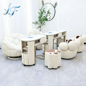 Mesas de Manicura de Lujo para Salón de Uñas, <span class=keywords><strong>Mesa</strong></span> de Arte de Uñas Moderna y Personalizada con Colector de Polvo - Product Image 4