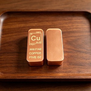 999 Fine Copper Bullion <b>Bar</b> 5oz High Purity Polished Solid Copper Ingot Square for Collection & Gift - Product Image 1