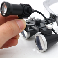 2.5X 3.5X Dental Headlights Magnifying Wearable Glasses Loupes With 5W LED Spotlight Headlight