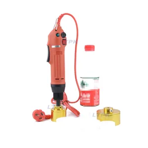 Máquina taponadora de botellas de plástico eléctrica Manual, máquina taponadora de tornillos para mascotas eléctrica de mano, 10-50mm