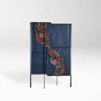 Aparador de Lujo Italiano, Moderno, de Diseño, de Acero Inoxidable, Mueble para Vinos, de Madera, con Doble Puerta, Creativo y Personalizado