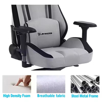 Chaise de jeu ergonomique pivotante moderne personnalisée avec hauteur réglable, tissu robuste pour utilisation sur ordinateur