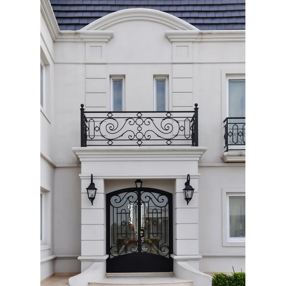 Barandilla de balcón de metal y hierro forjado de diseño antioxidante clásico moderno
