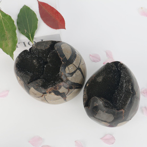 Cristal Mineral Natural de Alta Calidad, Geoda Septaria en Forma de Huevo, Pulida para Fines Decorativos - Product Image 3